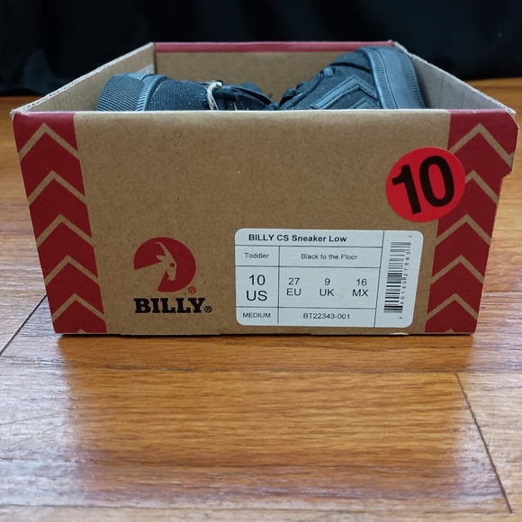 NEW Black Billy Goat Kids Boys Zipper & Lace-Up CS Sneaker Low 10 - Picture 2 of 16